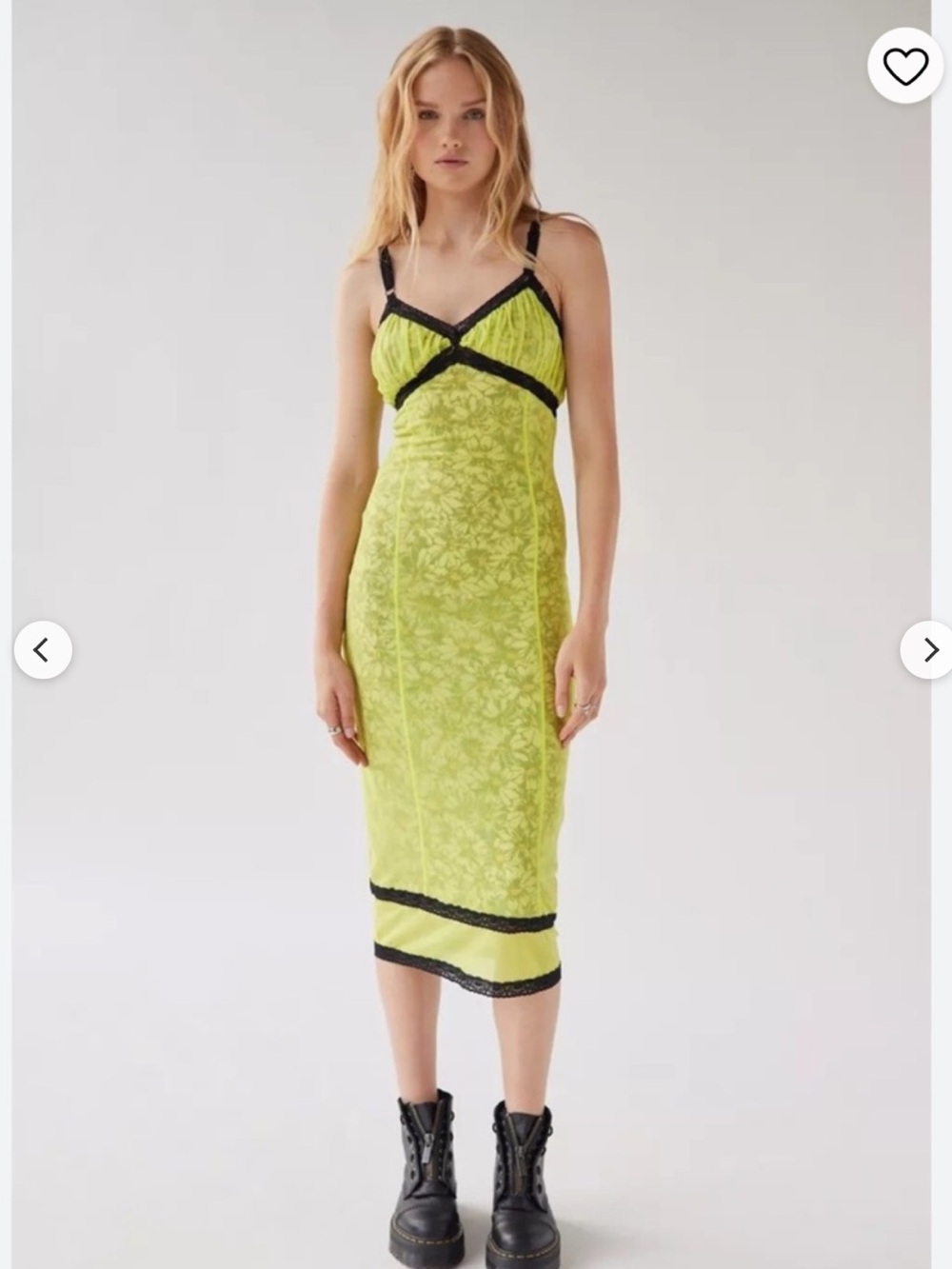 URBAN OUTFITTERS Olivia Mesh Lace Trim Dress